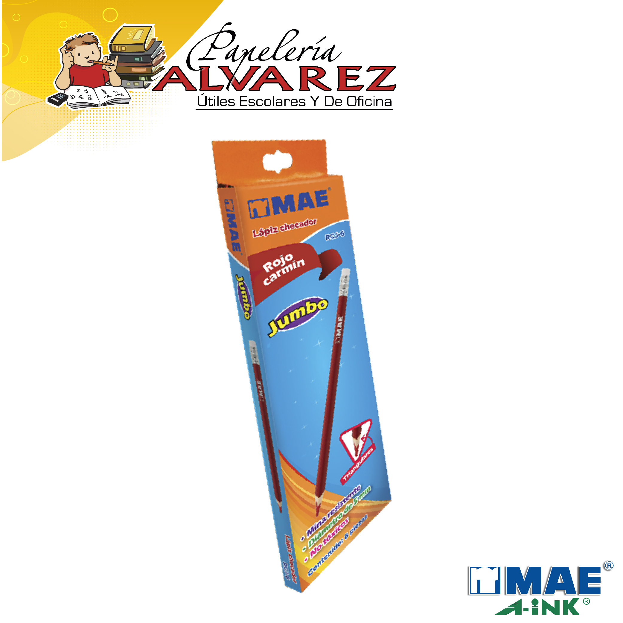 Imagen de LAPIZ MAE ROJO CHEQUEO