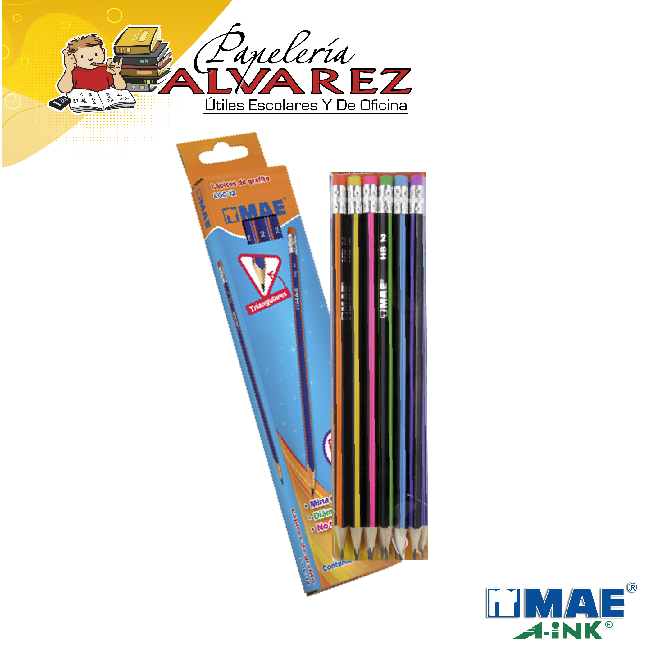 Imagen de LAPIZ MAE TRIANGULAR NEON