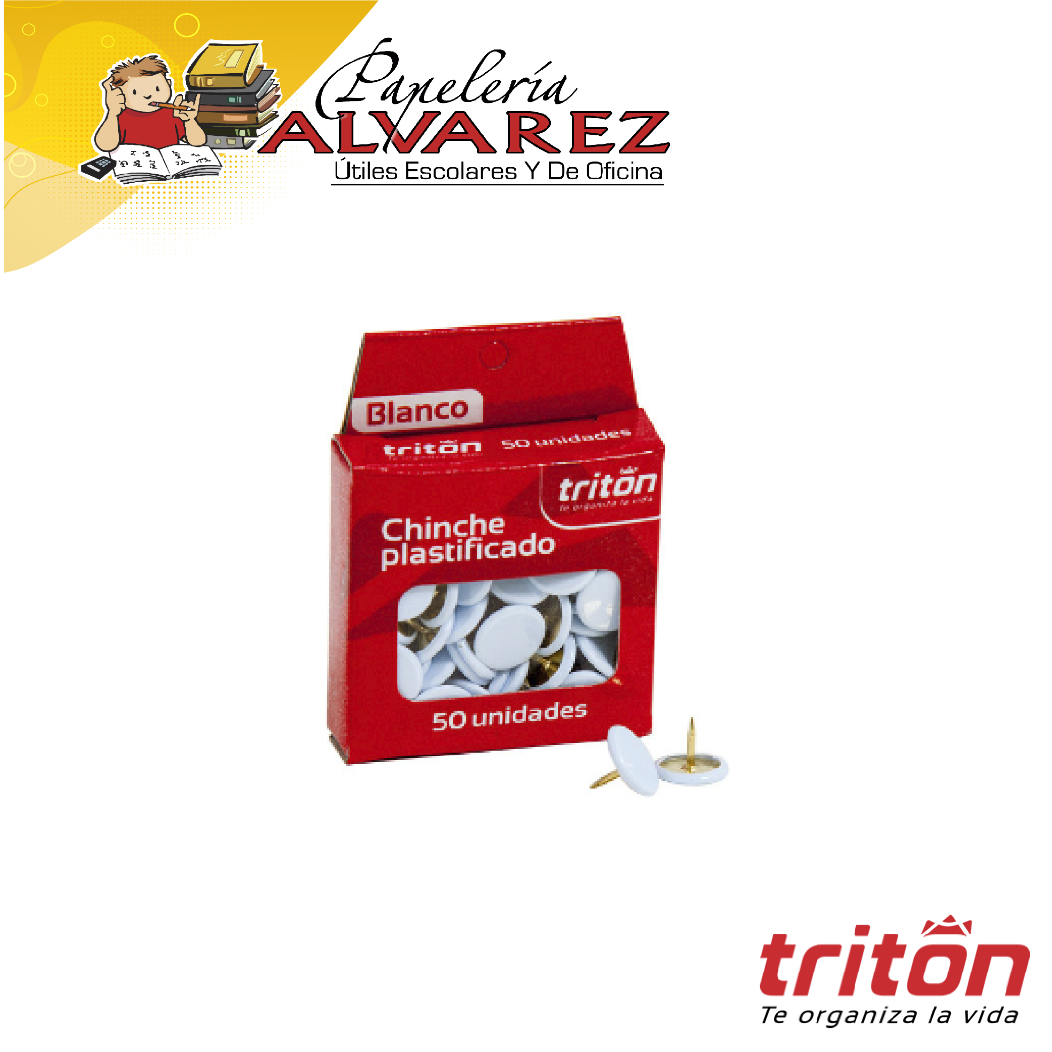 Imagen de CHINCHE PLASTIFICADO TRITON COLORES X 50