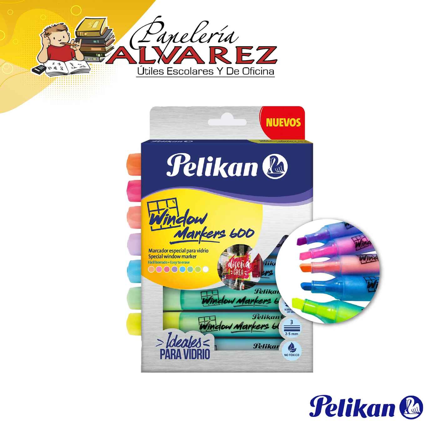 Imagen de MARCADOR PELIKAN WINDOW MARKERS 600 X 8