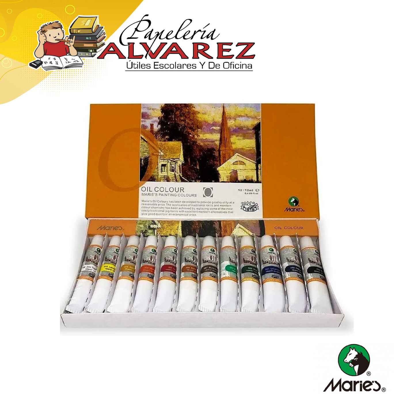 Imagen de OLEO MARIES 12ML X 12 COLORES