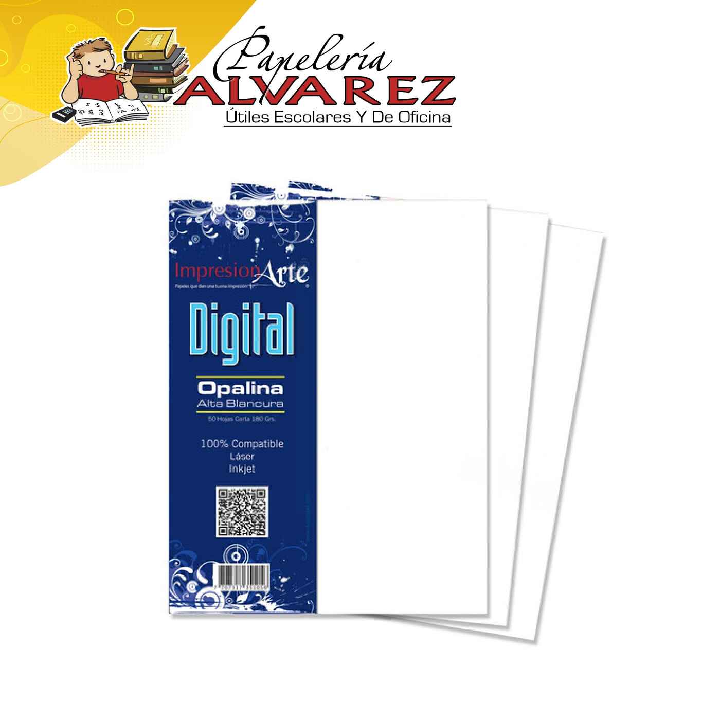 Imagen de CARTULINA OPALINA 180GR CARTA X 50 HOJAS